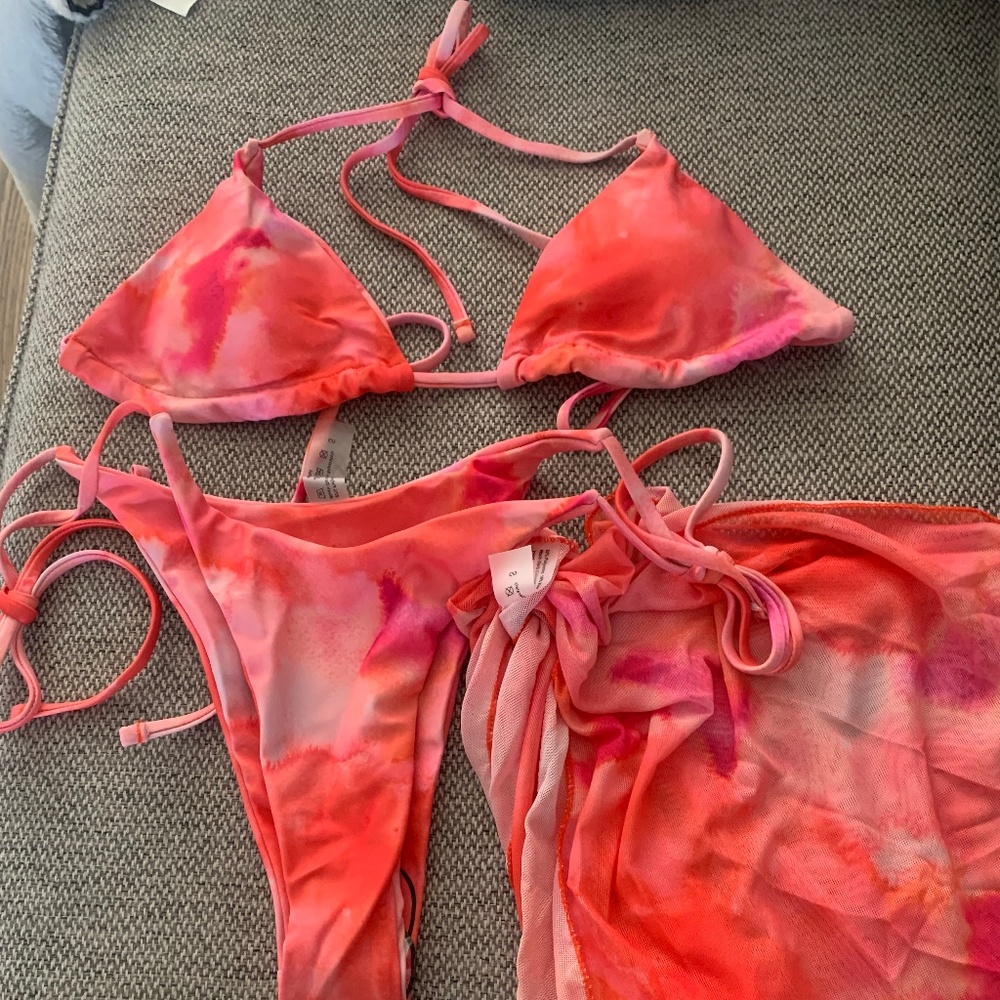 Two Piece Swimsuit with sarong